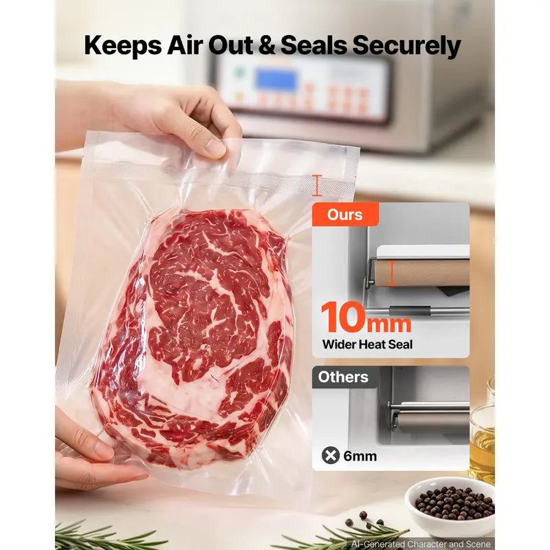VEVOR Smart Control Chamber Vacuum Sealer, 3.1 Gal Chamber, 12" Seal Bar Packing Machine, 370W Commercial-Grade Oil Pump, Home Kitchen Use for Meats & Marinades, Mason Jar Kit Compatible, Sous Vide Ready, Smart Control Vacuum Sealers