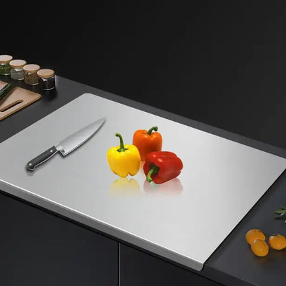 Stainless Steel Cooking Cutting Board - Non-Slip Durable Metal Option, Mold-Resistant Kitchen Utensil for Home/Restaurant, Knife-Compatible Kitchen Decor, XXL/XXXL Size Gadget