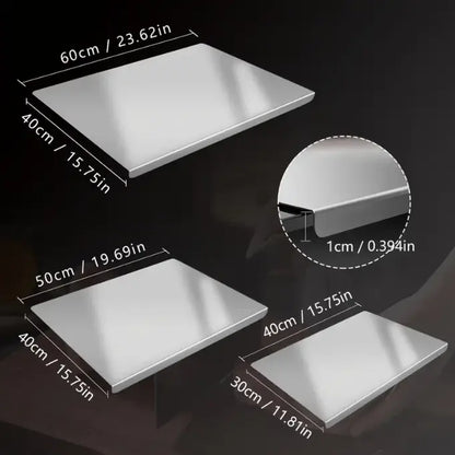 Stainless Steel Cooking Cutting Board - Non-Slip Durable Metal Option, Mold-Resistant Kitchen Utensil for Home/Restaurant, Knife-Compatible Kitchen Decor, XXL/XXXL Size Gadget