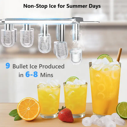 COWSAR 4-In-1 Bottom-Loading Water Cooler & Dispenser (Kitchen Appliances) with Ice Maker, Hot & Cold Water, 3/5 Gal Fit, 33 Lbs/Day Bullet Ice, Child Lock, LED Panel for Home Office