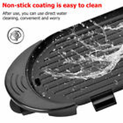2-in-1 Electric Hot Pot & BBQ Grill Smokeless Barbecue Pan