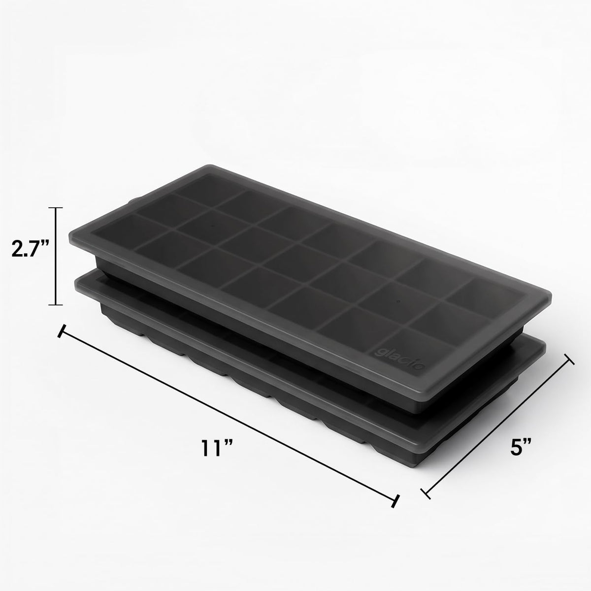 Ice Cube Tray with Lids, Small Silicone Molds for Cocktails & Drinks