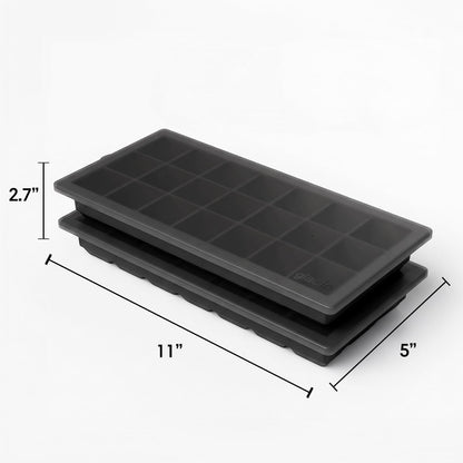 Ice Cube Tray with Lids, Small Silicone Molds for Cocktails & Drinks