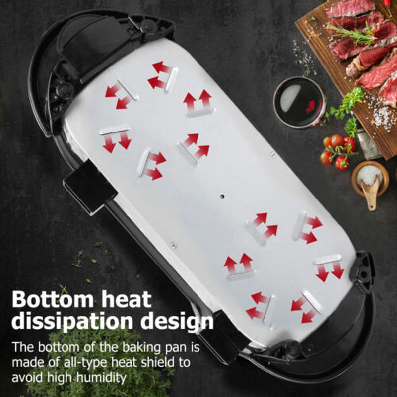 2-in-1 Electric Hot Pot & BBQ Grill Smokeless Barbecue Pan