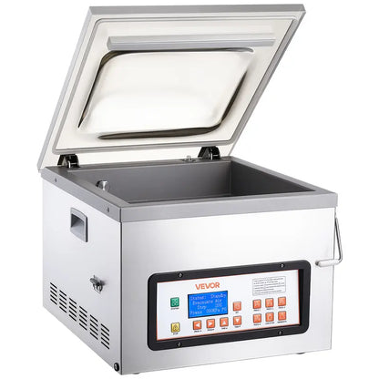 VEVOR Smart Control Chamber Vacuum Sealer, 3.1 Gal Chamber, 12" Seal Bar Packing Machine, 370W Commercial-Grade Oil Pump, Home Kitchen Use for Meats & Marinades, Mason Jar Kit Compatible, Sous Vide Ready, Smart Control Vacuum Sealers