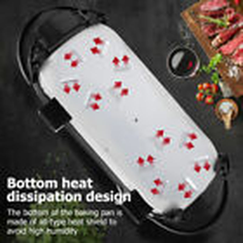 2-in-1 Electric Hot Pot & BBQ Grill Smokeless Barbecue Pan